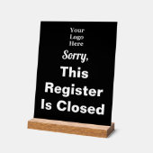 申し訳なく存じますが、このレジスターはブラックロゴで閉じられています アクリルサイン (傾斜)