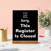 申し訳なく存じますが、このレジスターはブラックロゴで閉じられています アクリルサイン (ウェディング)