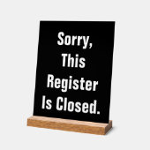 申し訳なく存じますが、このレジスターは黒で閉じられています アクリルサイン (傾斜)