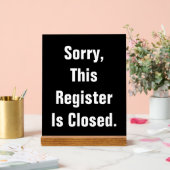 申し訳なく存じますが、このレジスターは黒で閉じられています アクリルサイン (ウェディング)