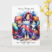 申し訳なく存じますが、今は大変だ | 友情 カード (黄色い花)