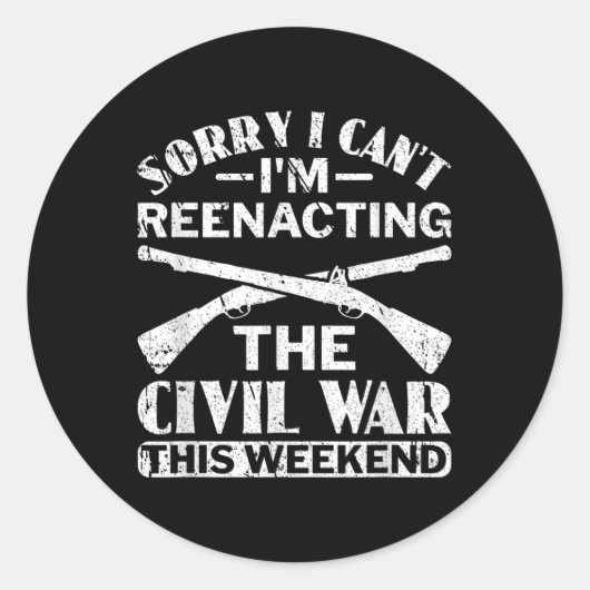 申し訳なく思う南北戦争の再現 – Civil War Reen ラウンドシール (正面)