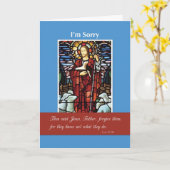 申し訳なく思う、宗教的で、良い羊飼い カード (黄色い花)