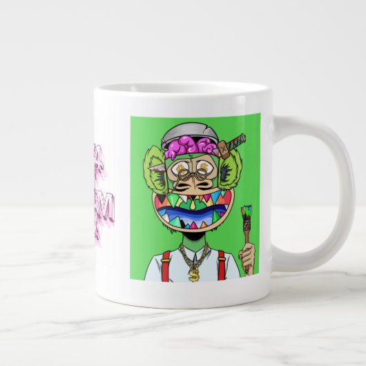 申し訳なく王アクチン風変わり』 ジャンボコーヒーマグカップ (右)