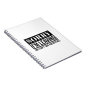 申し訳なく離れない – 皮肉なおもしろい引用文デザイン ノートブック (右側)