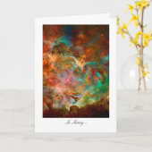 申し訳なく、後悔、謝罪 – Carina Nebula Stars カード (黄色い花)