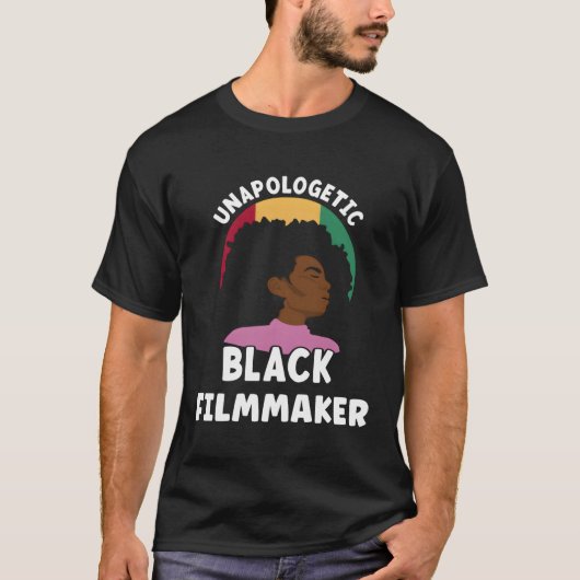 申し訳なさそうな黒人映画監督、アフリカ系アメリカ人6月 Tシャツ (正面)