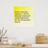 申し訳なさそうに明るく輝やる気を起こさせるく ポスター (キッチン)