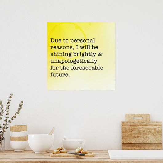 申し訳なさそうに明るく輝やる気を起こさせるく ポスター (キッチン)