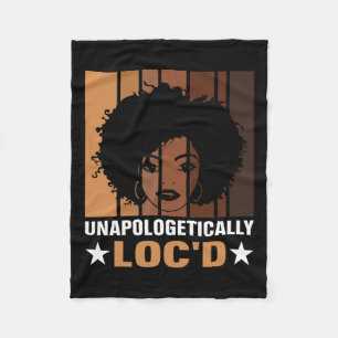 申し訳なさそうにLoc'dメラニンブラウンスキンブラックハイ フリースブランケット