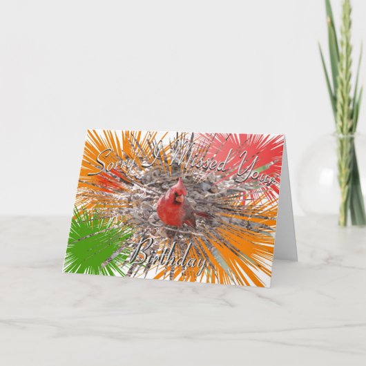 申し訳な恋しく思い誕生日 カード (正面)