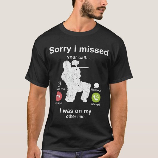 申し訳な恋しく思い – ペイントボール愛好家 Tシャツ (正面)