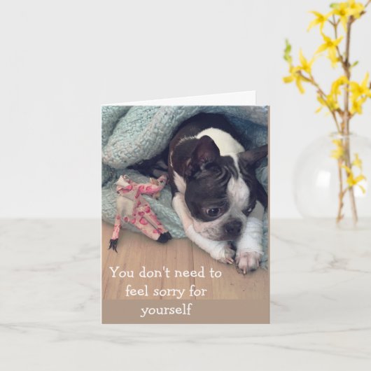 申し訳な感じい カード (黄色い花)