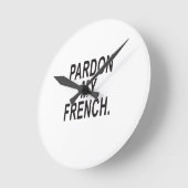 申し訳フランスのない ラウンド壁時計 (傾斜)