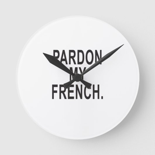 申し訳フランスのない ラウンド壁時計 (正面)