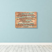 申命記11聖書聖句キリスト教聖なる書物、 経典芸術 キャンバスプリント (インサイチュ (ウッドフロア))