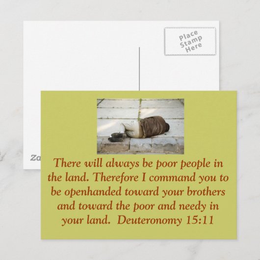 申命記15:11 ポストカード (正面/裏面)