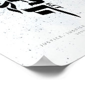 申命記16,20,正義,あなた方は追求する ポスター (角)