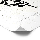 申命記16,20，正義，あなた方は追求する ポスター (角)