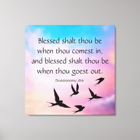 申命記28:6 キャンバスプリント (正面)