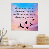 申命記28:6 ポスター (キッチン)