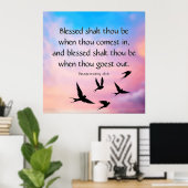 申命記28:6 ポスター (ホームオフィス)