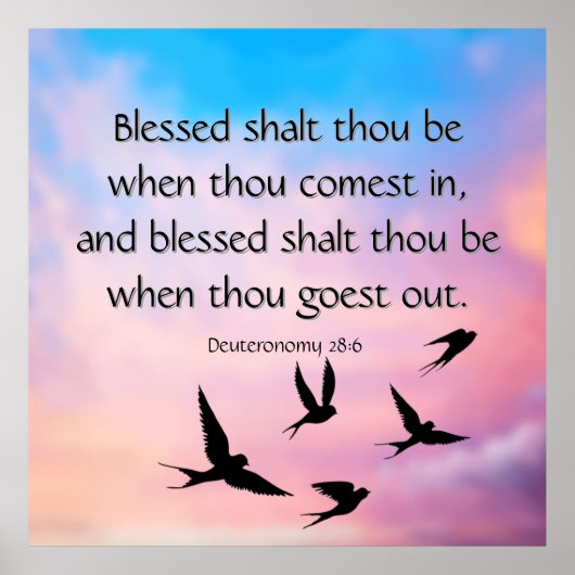 申命記28:6 ポスター (正面)