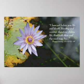 申命記30:19聖なる書物、 経典プリント ポスター