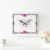 申命記31よ、恐れてはいけない。 スクエア壁時計 (ホーム)