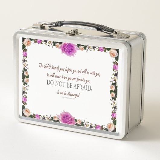 申命記31よ、恐れてはいけない。 メタルランチボックス (正面)