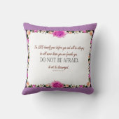 申命記31聖句は枕を恐れてはいけない クッション (裏面)