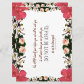 申命記31、恐れてはいけない、フローラフラットカード (正面/裏面)