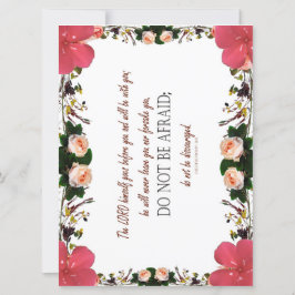 申命記31、恐れてはいけない、フローラフラットカード