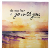 申命記31:6わたしは聖書と共に行くことを恐れてはいけない タイル (正面)
