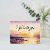 申命記31:6わたしは聖書と共に行くことを恐れてはいけない ポストカード (スタンド正面)