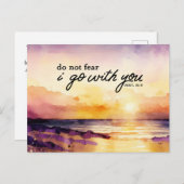 申命記31:6わたしは聖書と共に行くことを恐れてはいけない ポストカード (正面/裏面)