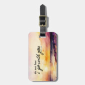 申命記31:6わたしは聖書と共に行くことを恐れてはいけない ラゲッジタグ (正面縦)