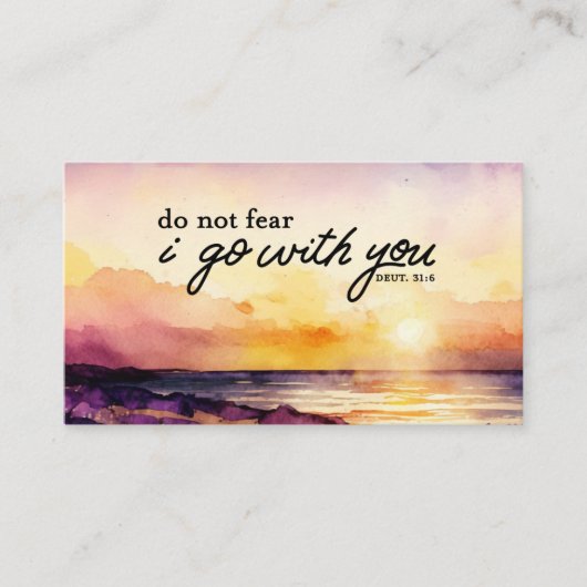 申命記31:6わたしは聖書と共に行くことを恐れてはいけない 名刺 (正面)