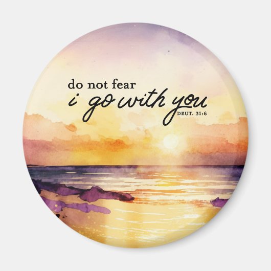 申命記31:6を恐れるな 私はあなたと共にいる 聖書 マグネット (正面)