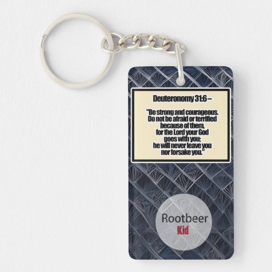 申命記31:6キーチェーン キーホルダー (正面)