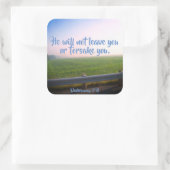 申命記31:6クリスチャン聖なる書物、 経典シール スクエアシール (バッグ)