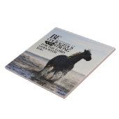 申命記31:6勇敢で強い馬になれ タイル (側面)