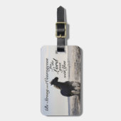 申命記31:6強く勇敢なる、馬 ラゲッジタグ (正面縦)