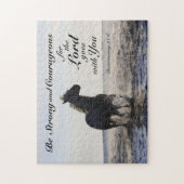 申命記31:6強く勇敢な馬になれ ジグソーパズル (縦)