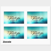 申命記31:6聖書の節の青を恐れてはいけない 長方形シール (シート)