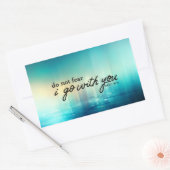 申命記31:6聖書の節の青を恐れてはいけない 長方形シール (封筒)