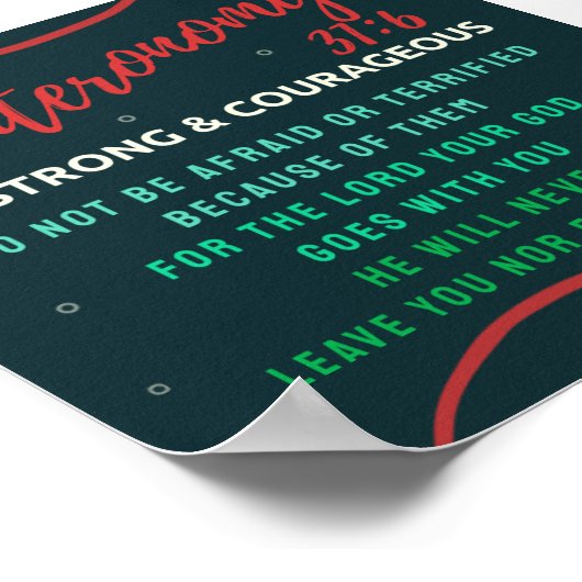 申命記31:6 ポスター (角)