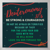 申命記31:6 ポスター (正面)