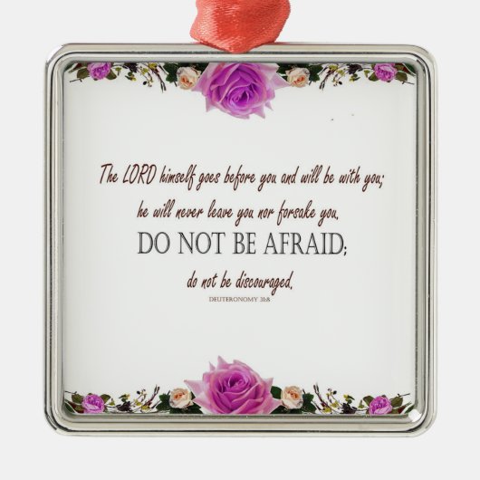 申命記31:8主は先に行く メタルオーナメント (正面)