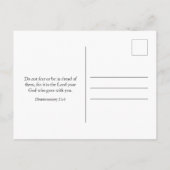 申命記31:8信仰を恐れてはいけない ポストカード (裏面)